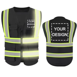 Reflective Safety High Visibility ANSI Class 2 Yellow Jacket and Vest with Customized Logo for Workwear