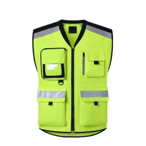 Reflective Safety Vest for Cycling Waterproof Polyester High Vis Jacket Factory Direct Supply