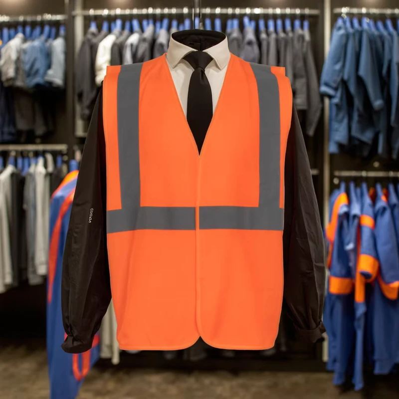 Reflective Safety Vest for Road Construction and Sanitation Workers