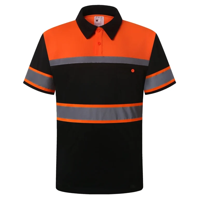 Reflective-Shirts-Short-Sleeve-Construction-Polyester-Safety-Shirts-Dri-Fit-Mens-Hi-Vis-Work-Shirts-Polo