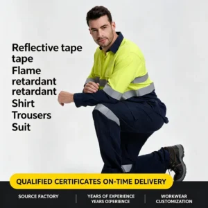 Reflective Strip Flame Retardant Arc Resistant Anti Tear Shirt Pants Miners Workwear Fireproof Clothing Australia Export