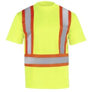 Reflective Stripes Hi Vis Workwear Construction Hi Vis Safety Work T Shirt Half Sleeve Reflective High Visibility Tshirt