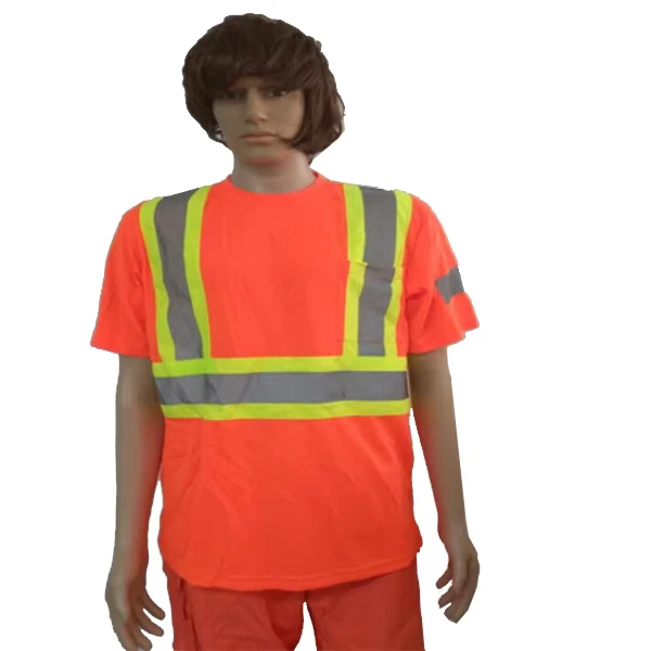 Reflective Stripes Safety Polo Shirt