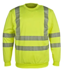 Reflective Sweaters for Men Hi Vis Yellow Mens Workwear Long Sleeve Safety Working Sweatshirt
