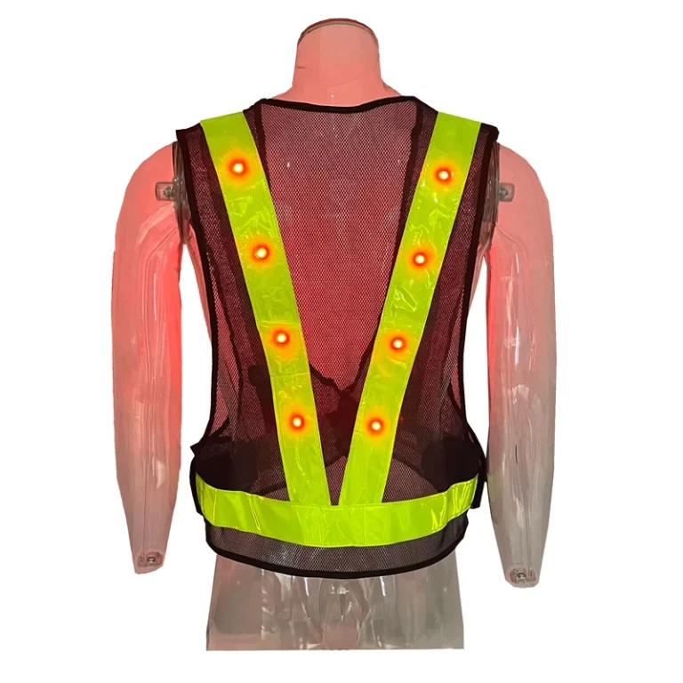 Reflective-V-Shape-LED-Flash-Light-Hi-Vis-Safety-Vest-for-Construction