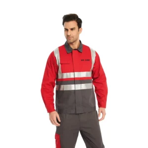 Reflective Workwear Suit High Visibility Uniform Sets Miner Wear Safety Worksuit Fire Resistant Fr Flame Retardants Frc Hi Vis