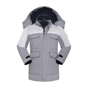 Removable Winter Reflective Safety Antistatic Notoxic Work Jackets Outdoor Work Coverall Coat for Unisex Heavy Hooded