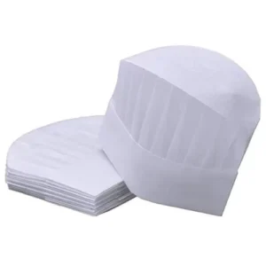 Restaurant Disposable Paper Nonwoven Cooking Hair Chef Forage Hat with Red Line Customized
