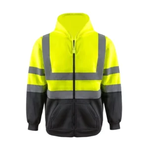 Retail Hi Vis Winter Safe Reflective Fleece Workwear Hoodie