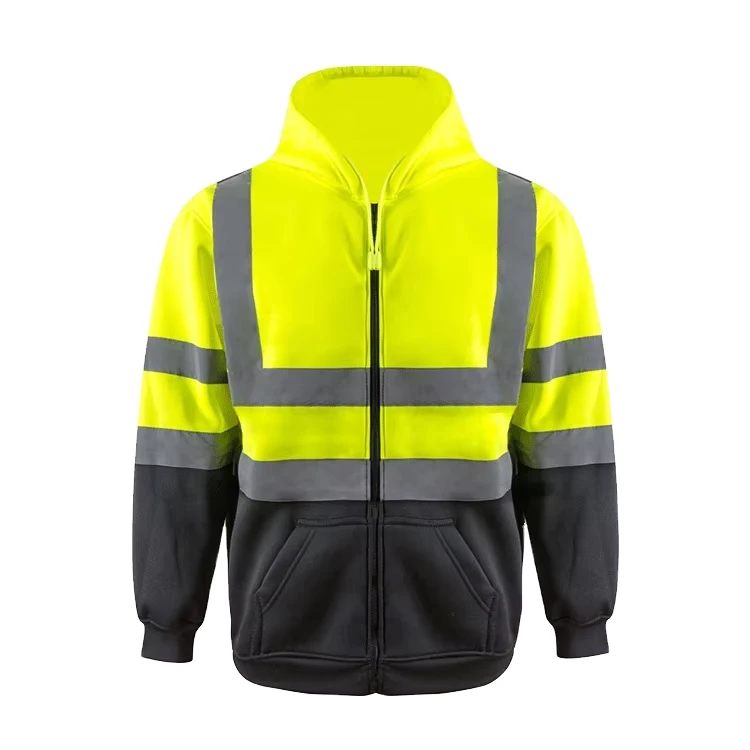Retail Hi Vis Winter Safe Reflective Fleece Workwear Hoodie