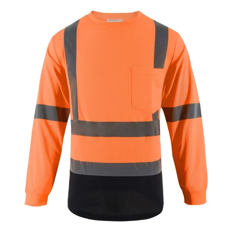Retail-Low-MOQ-Hi-Vis-Fluorescent-Color-Safety-t-Shirt-ANSI-CLASS-2-Breathable-Fabric-Long-Sleeve-Reflective-t-Shirt