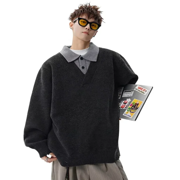 Retro-Preppy-Style-Two-Piece-Sweater-for-Men-Loose-and-Casual-Layered-Knitwear-for-Autumn-and-Winter