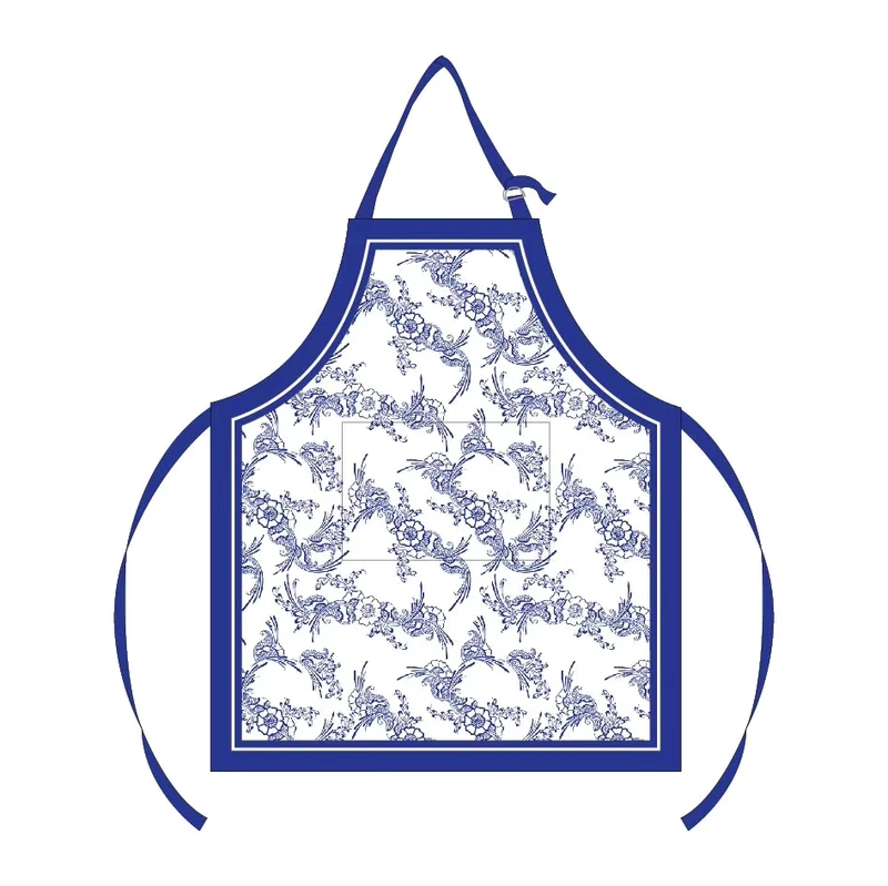 Reusable Eco Friendly Heat Resistant Cotton Printed Sleeveless Non Slip Kitchen Apron Logo Custom Pattern Chef Uniform Unisex