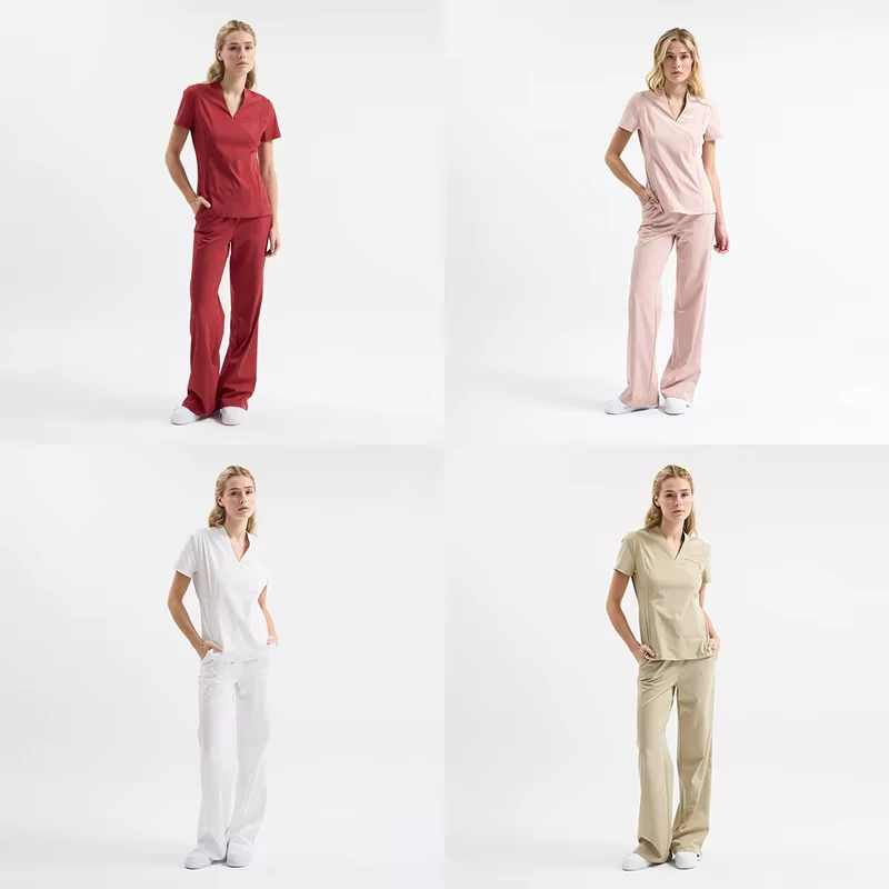Reusable Washable Stretch Healthcare Scrub Uniform Set for Hospital and Dental Clinic