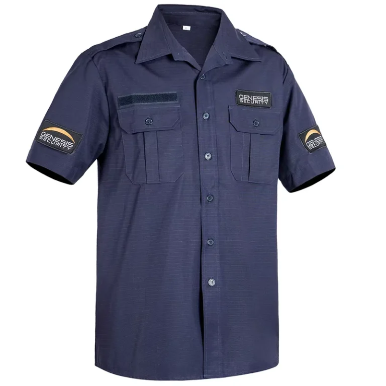 Rip-stop-Half-Sleeve-Security-Uniform-Shirt-Security-Guard-Uniform-Shirt-Security-Guard-Uniform-With-Pocket-for-Summer