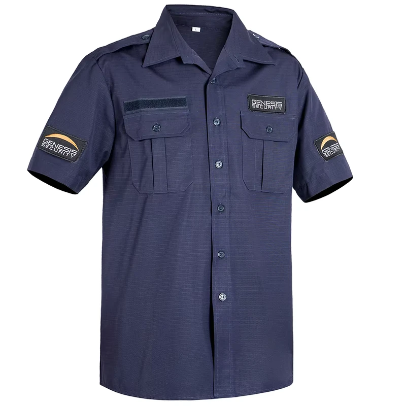 Rip stop Half Sleeve Security Uniform Shirt Security Guard Uniform Shirt Security Guard Uniform With Pocket for Summer