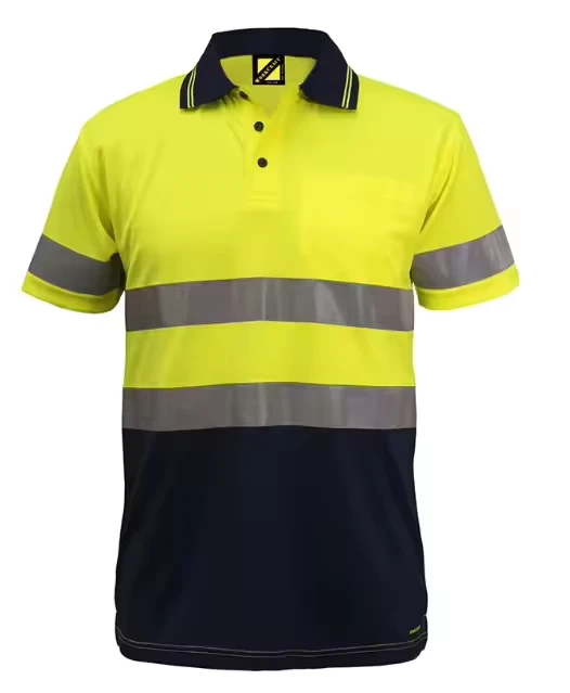 Road Administration Construction Site Lapel Safety Reflective Strip Short sleeve Workwear Quick dry T shirt Customizable logo