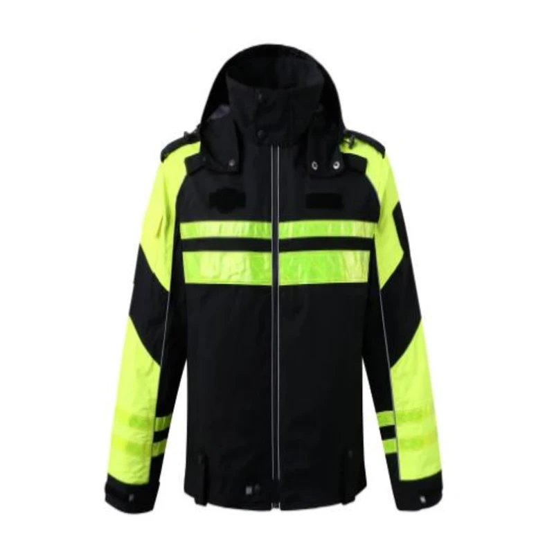 Road Workwear ANSI Class 2 Waterproof Customized Logo Cotton Padded Coat Uniforms Jacket Reflective Safety Vest