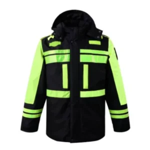 Road Workwear ANSI Class 2 Waterproof Customized Logo Cotton Padded Jacket Reflective Safety Vest