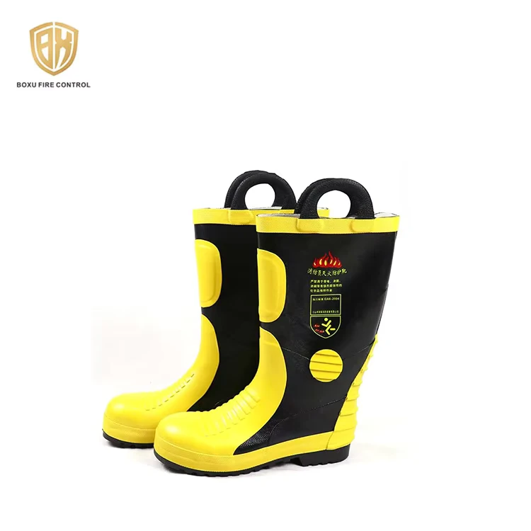 Rubber Fire Fighting Resistant Shoes Firefighter Boots Safety Product Firemen Equipment Waterproof Foot Protection