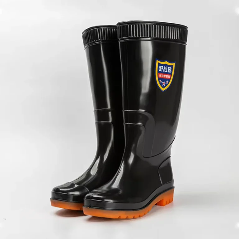 Rubber-Rain-Boots-Industry-Fishing-Men-Women-Pvc-Gum-Manufacturer-Waterproof-Black-Adult-Unisex-Midi-Mesh