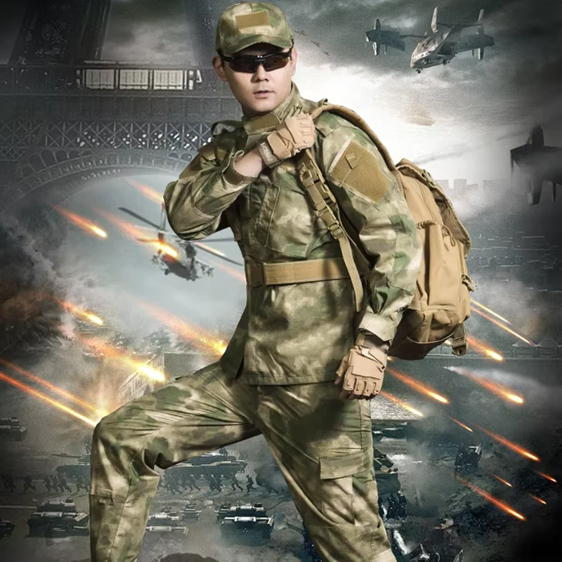 Ruins Green Camouflage Tactical Clothing Polyester Cotton Fabric Uniform