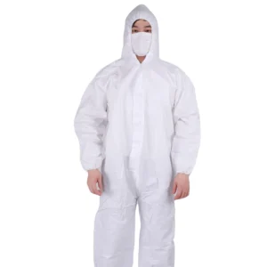 SF Disposable Microporous Coverall in Safety Clothing White Orange Coverall Disposable Overalls for Men Type 5 Coverall