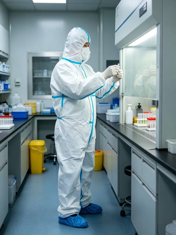 SF Disposable Protective Coverall Oil Proof Waterproof Nonwoven Dustproof Coverall Multiple Industrial Use