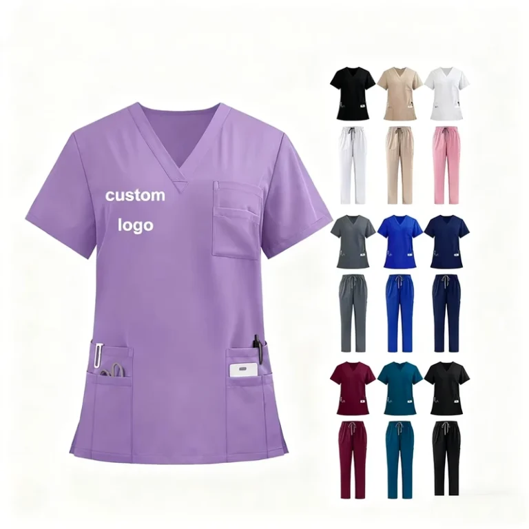SKL-Custom-Private-Label-Short-Sleeve-Women-Stretchy-Plus-Size-Fashion-Doctor-Nurse-Uniforms-Nursing-Scrubs-Uniforms-Sets