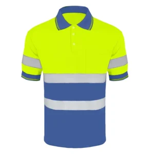 SMASYS ANSI Class 1 Customized Logo Breathable Safety Polo Shirt with High Reflective Tape Hi Vis Bird Eye Design Low MOQ