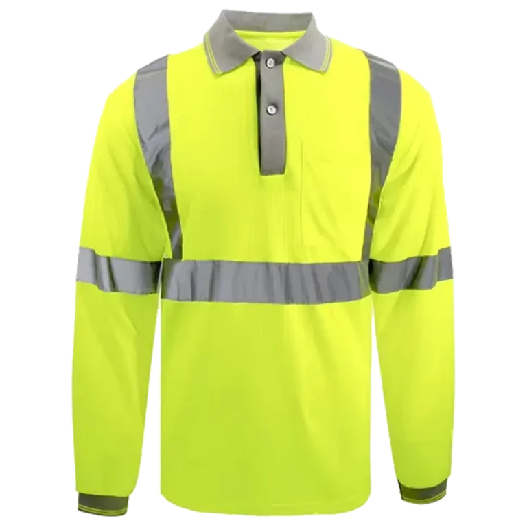 SMASYS-ANSI-Class-2-Long-Sleeves-Drop-Needle-Fabric-Safety-Polo-Shirt-High-Visibility-Yellow-Reflective-T-Shirt-Customized-Logo