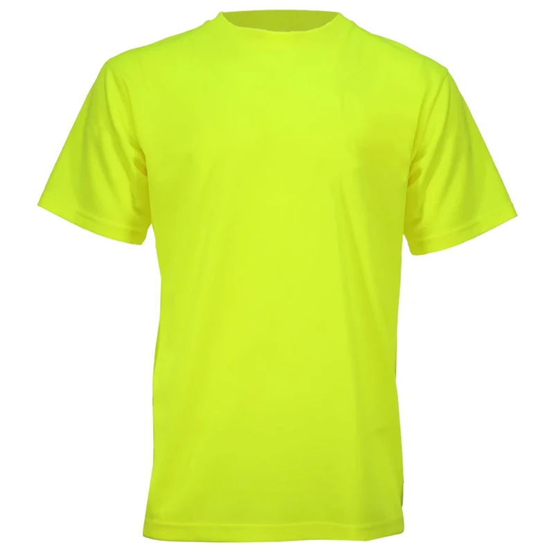 SMASYS Promotion Hivi Dry Fit Short Sleeve Safety Shirt High Quality Breathable Bird Eye Fabric Solid Safety T Shirts
