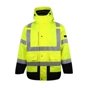 SMASYS Workwear High Visibility Reflective Mens Safety Jacket High Quality Multifunction Warm Safety Jacket