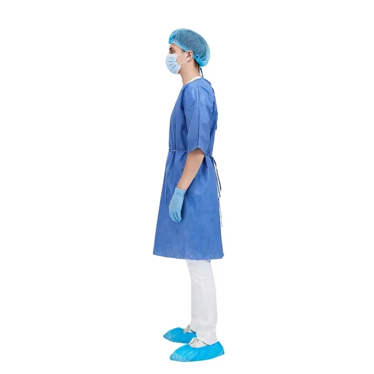 SMS-Patient-Gown-Disposable-Hospital-Short-Sleeves-Clothing-for-Men-and-Women