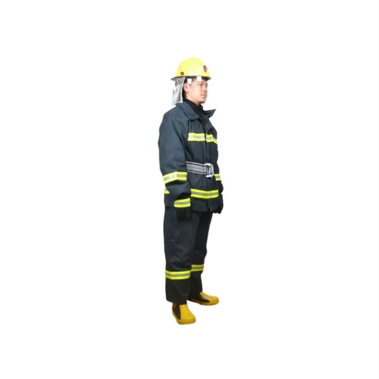 SOLAS-MED-Approved-Two-Piece-Dark-Blue-Flame-Resistant-Firefighting-Jacket-and-Trousers-Category-3