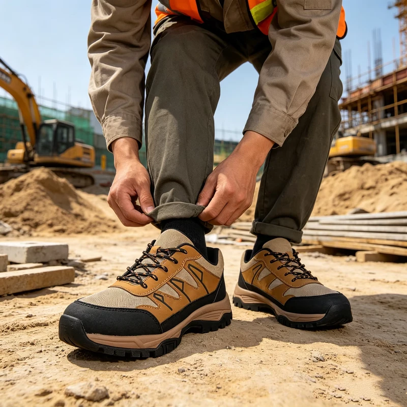 SOLID STONE CE Safety Shoes Anti Smash Wear Resistant Oil Proof Non Slip Industrial Footwear for Outdoor Construction Site