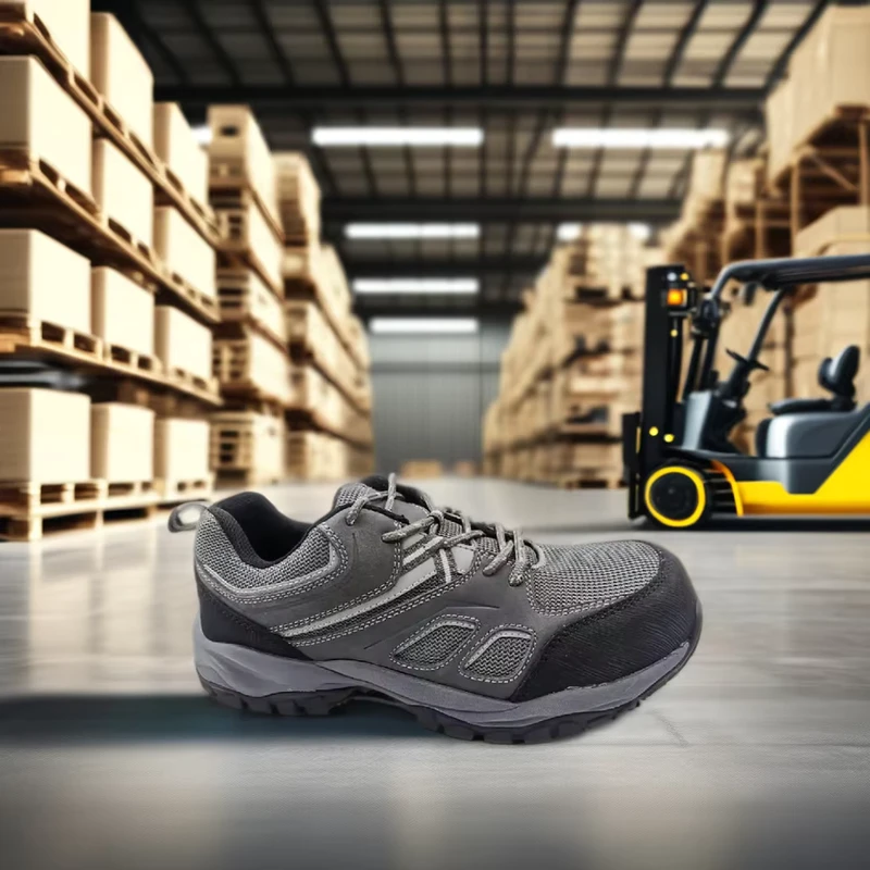 SOLID STONE Durable Lightweight Toe Breathable Anti Static ESD Comfortable Low Cut Lace up Unisex Steel Safety Construction