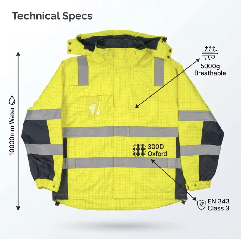 Safety Coat Anti Static FR Jacket Safety Reflective Jacket Flame Retardant Workwear with Flame Retardant Quilted Lining