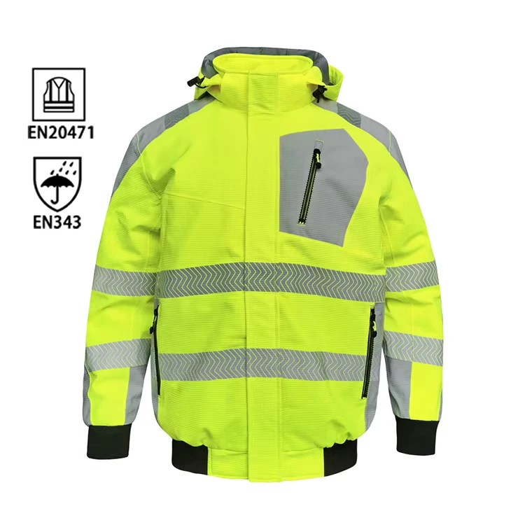 Safety Jacket Oem Reflect Waterproof Winter Safety Visible High Visibility Jacket