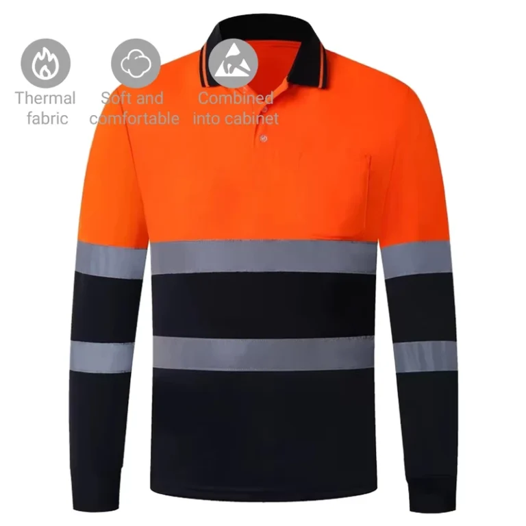 Safety-Polo-Shirt-Reflective-Construction-Hi-Vis-Worker-Wear-Quick-Dry-Short-Sleeve