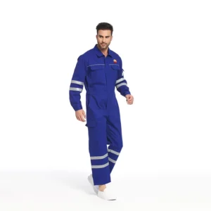 Safety Protective Fireproof Flame Retardant 100 Cotton Red Work Coveralls