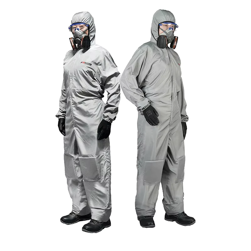 Safety Reusable Polyester Coverall Polyester Dust Proof Painting Disposal Work Overall