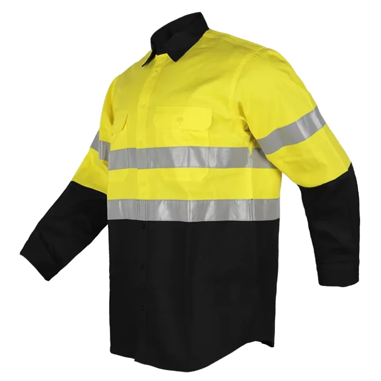 Safety-Shirt-Hi-Vis-Reflective-Long-Sleeve-Shirts-Yellow-Reflective-Construction-Shirt-for-Men