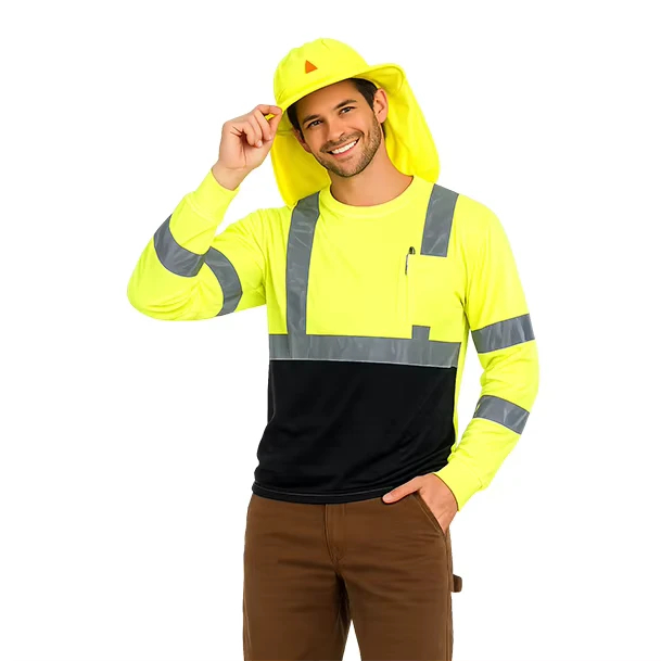 Safety T Shirt Reflective High Visibility Hi Vis Long Sleeve T Shirt