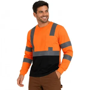 Safety T Shirt Reflective High Visibility Hi Vis Long Sleeve T Shirt