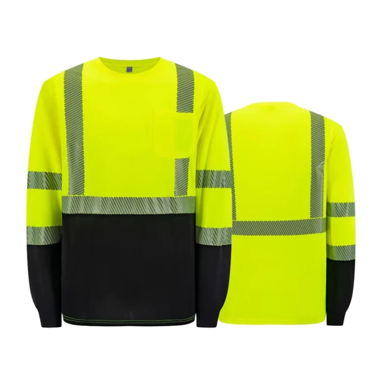 Safety-T-Shirt-Reflective-High-Visibility-Hi-Vis-Long-Sleeve-T-Shirt-XS-5XL-Hi-Vis-Lime-Moisture-Wicking-Reflective-T-Shirt