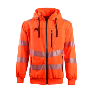 Safety Unisex Adult Hoodie Work Clothes Customized Hi Vis Safety Pullover Sweatshirt With Black Bottom Large