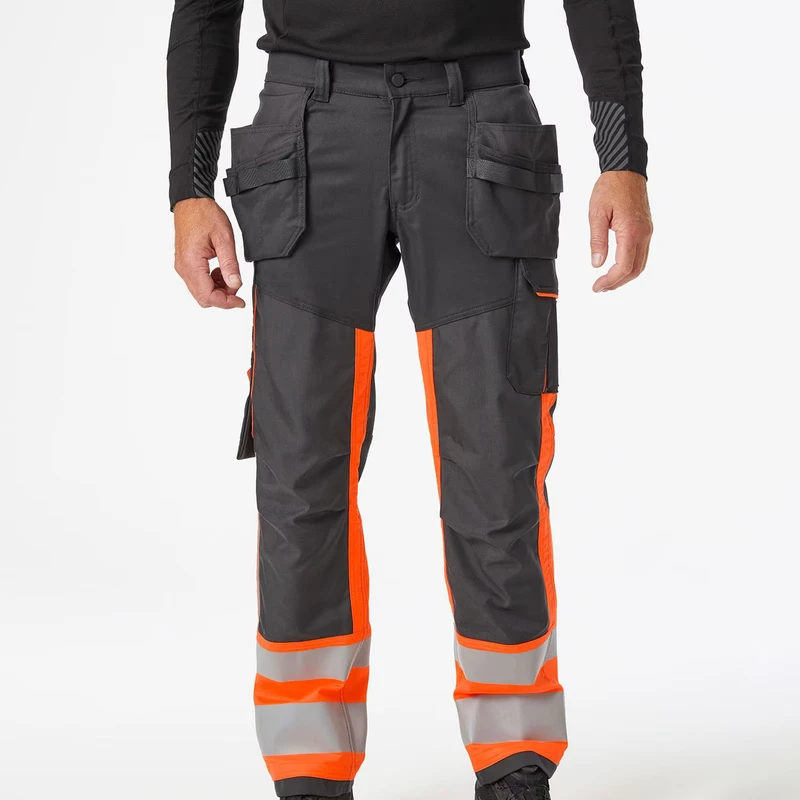 Safety Work Pants Work Trousers Multi Pockets Hi Vis Reflective Work Pants High Quality Customized Cargo Pants