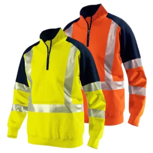 Safety Workwear High Visibility Reflective Safety Hoodie Sweatshirt for Men Warmer Security Workwear Uniform Jacket