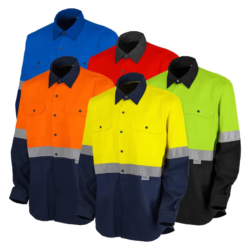Safety Workwear Men's Breathable Work Shirt NS0122 High Visibility Work Shirt